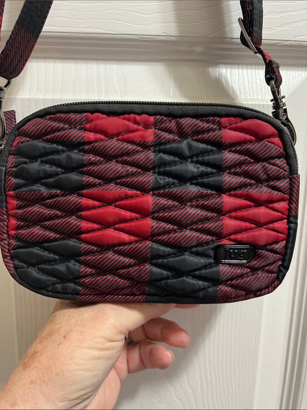 Lug Coupe Buffalo Plaid Red EUC